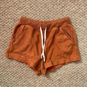 Aerie burnt orange corded shorts